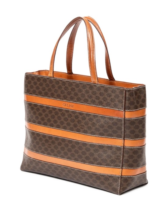 Celine Handbags - Celine Macadam tote bag Tan and Beige Leather Zip Tote with Silver Hardware